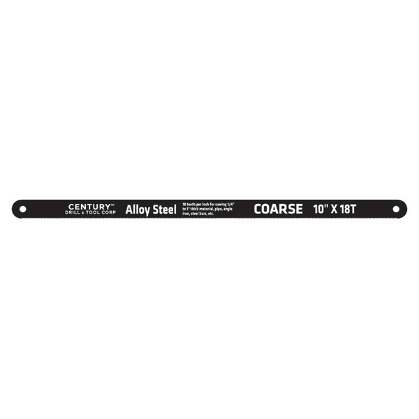 Century Drill And Tool Hacksaw Blade 10" X 18T Teeth Per Inch-Carbon Alloy Steel 2Pak 4328